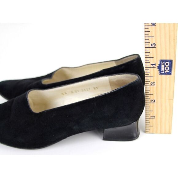 VTG Robert Clergerie FRANCE BLACK REAL LEATHER SUEDE LOW HEEL CLASSIC SHOES 5.5B - Picture 13 of 13